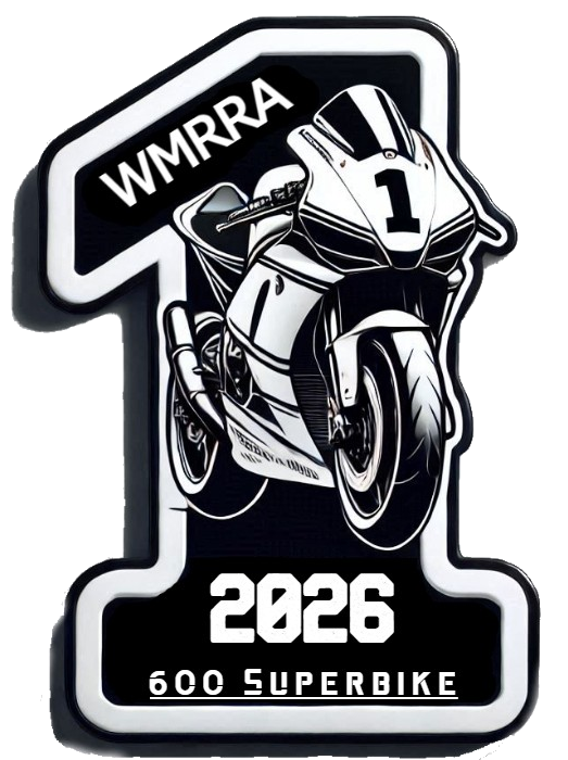 WMRRA 2026 600 Superbike number 1 plate